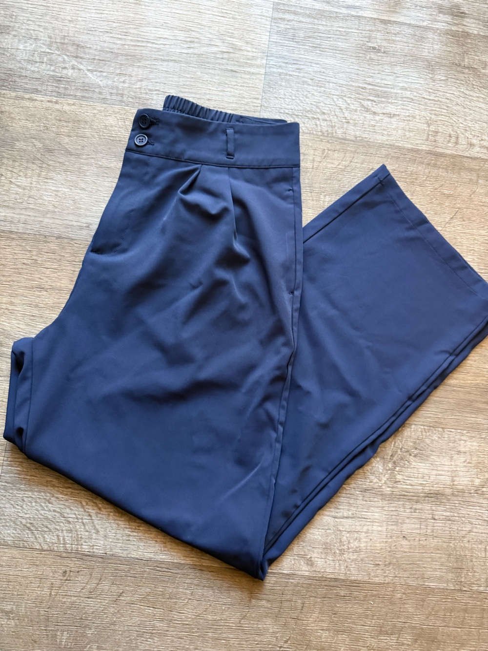 HALARA Navy Wide-Leg Pants